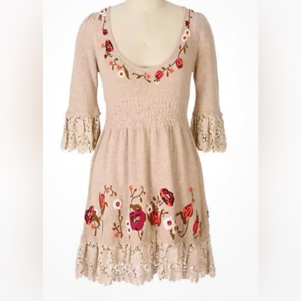 Anthropologie Moth Floral Wool Blend "Village Pass Tunic"
Sweater Dress